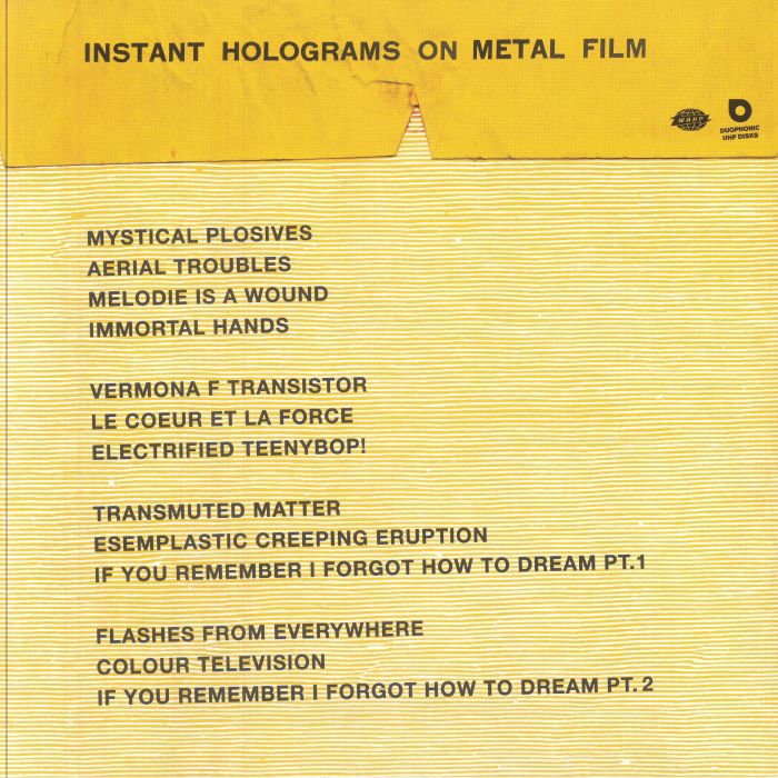 Instant Holograms On Metal Film