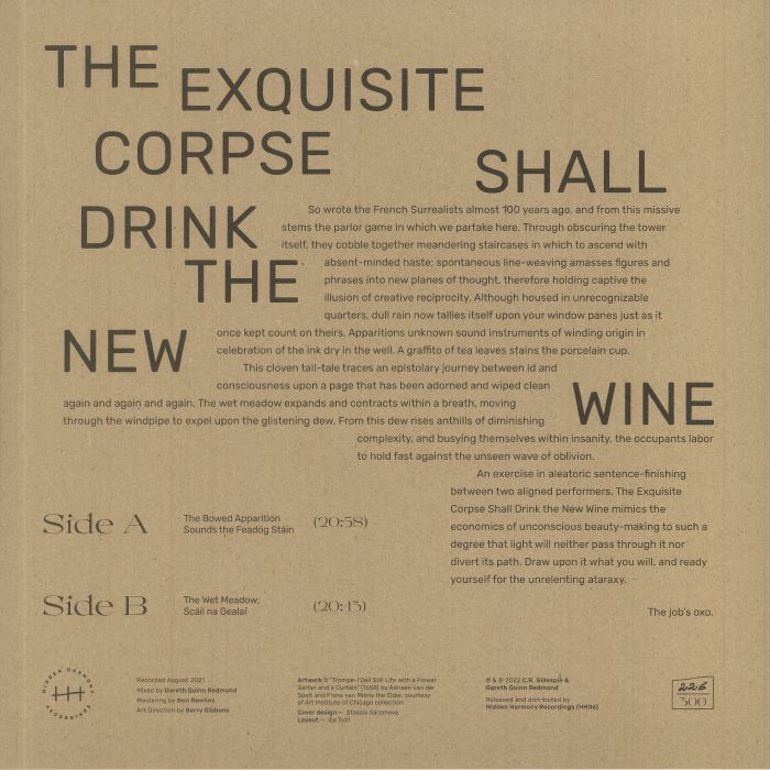 The Exquisite Corpse Shall Drink the New Wine