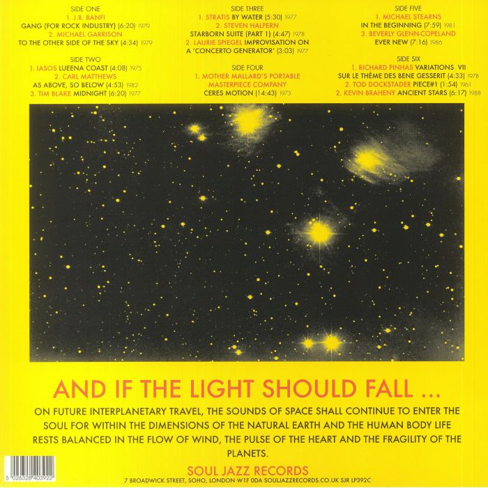 Space, Energy &amp; Light: Experimental Electronic And Acoustic Soundscapes 1961-88